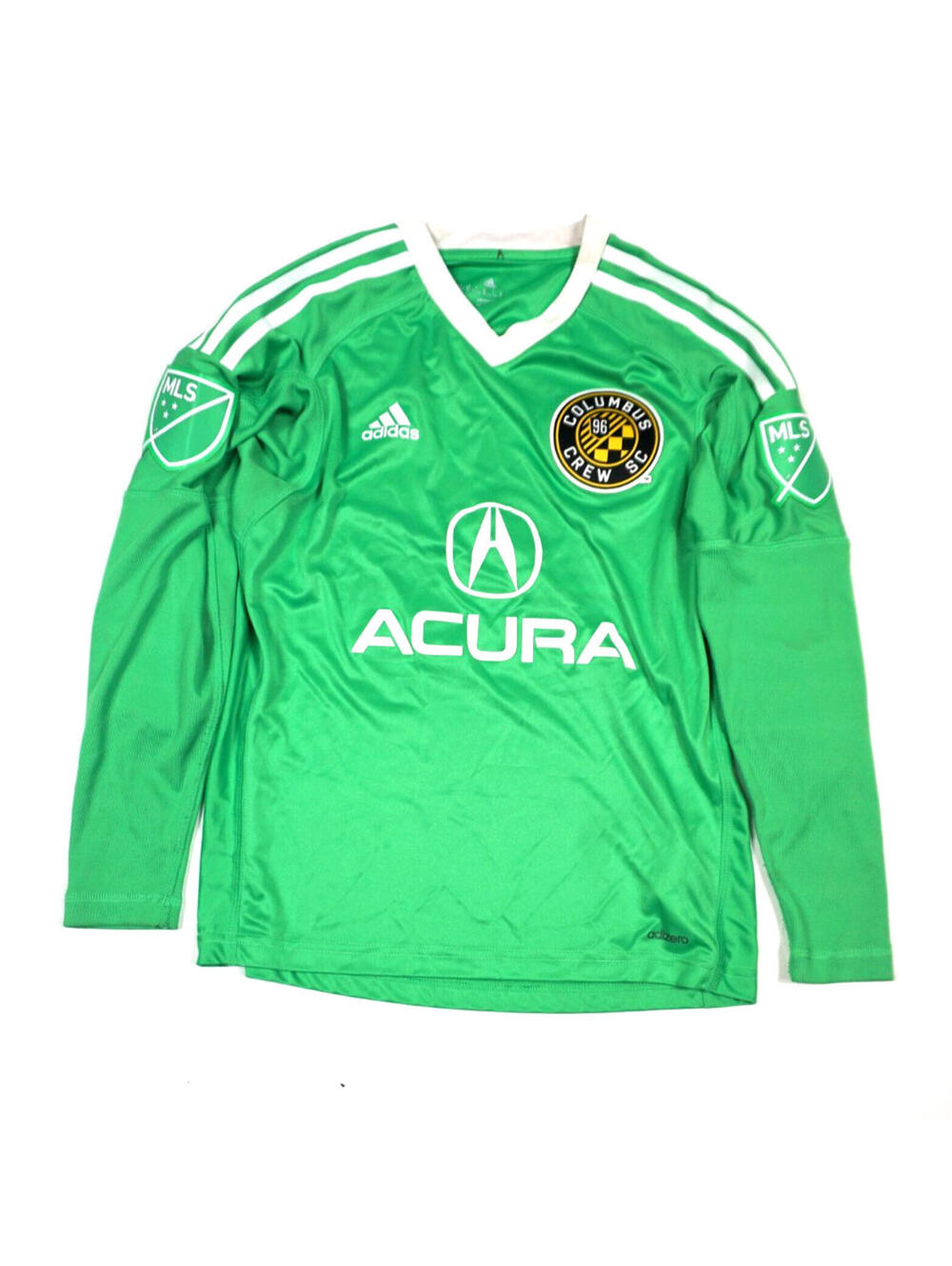 Adidas Columbus Crew SC Goalie Jersey Youth Boys Medium Green Long Sleeve 2017